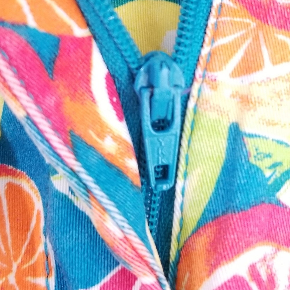 JUNIPER + LIME Bright Multi Color Citrus Slice 4" Shorts 16 - Picture 6 of 10